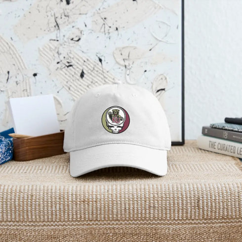 Kutztown University Grateful Dead Stealie Dad Hat - white